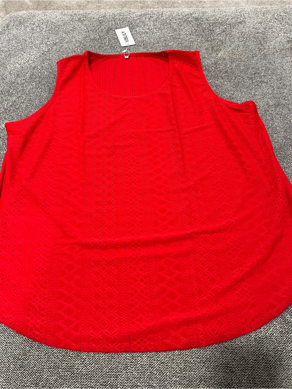 Women’s Red Sleeveless Knit Tank Top